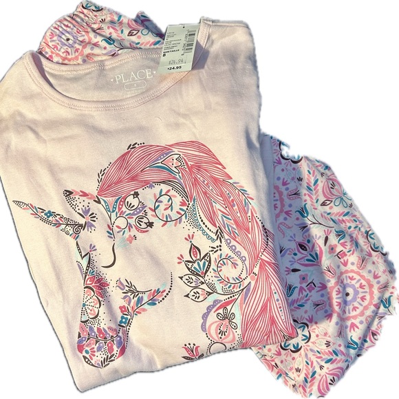 NWT Children’s Place Long sleeve PJ set size 8 - Picture 1 of 2